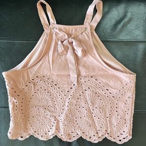 Abercrombie and Fitch womens blush pink tank top blouse